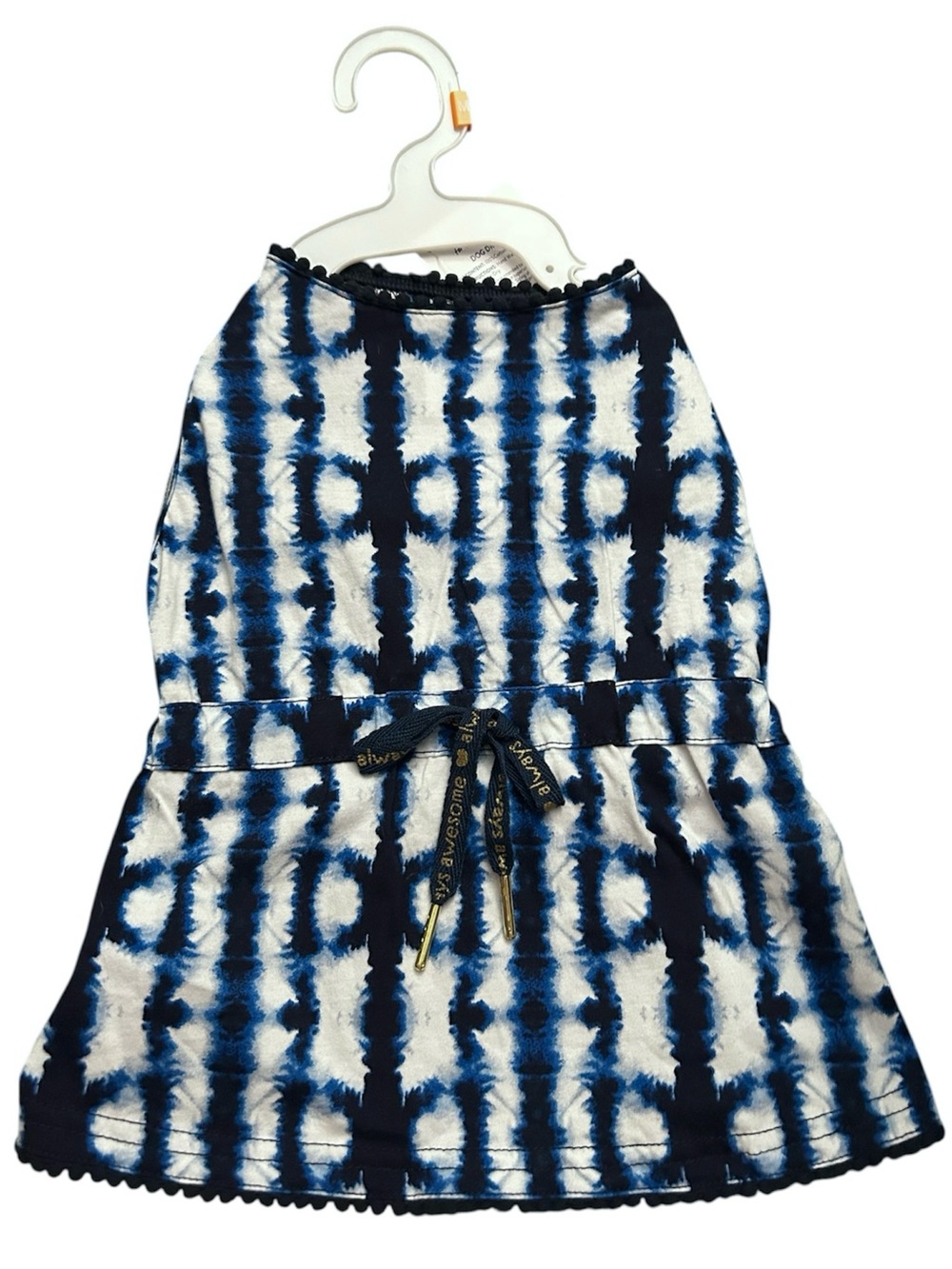 NWT Top Paw Blue Shibori Dog Dress - Size Medium